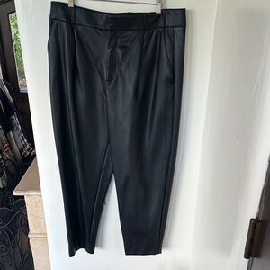Banana Republic Black vegan leather Women's Trousers